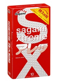 Утолщенные презервативы Sagami Xtreme Feel Long с точками - 10 шт. - Sagami - купить с доставкой в Реутове