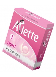 Ультратонкие презервативы Arlette Light - 3 шт. - Arlette - купить с доставкой в Реутове