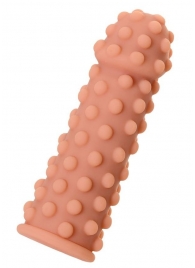 Телесная реалистичная насадка KOKOS Extreme Sleeve 02 с дополнительной стимуляцией - 12,7 см. - KOKOS - в Реутове купить с доставкой