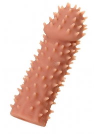 Телесная реалистичная насадка KOKOS Extreme Sleeve 07 с дополнительной стимуляцией - 12,7 см. - KOKOS - в Реутове купить с доставкой