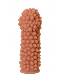 Телесная реалистичная насадка KOKOS Extreme Sleeve 08 с дополнительной стимуляцией - 12,7 см. - KOKOS - в Реутове купить с доставкой