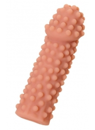 Телесная реалистичная насадка KOKOS Extreme Sleeve 10 с дополнительной стимуляцией - 14,7 см. - KOKOS - в Реутове купить с доставкой