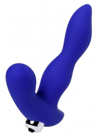 Синий силиконовый вибростимулятор простаты Stroman - 14,5 см. - ToyFa - в Реутове купить с доставкой