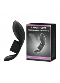 Черное кольцо на пенис с вибрацией Vibration Penis Sleeve - Baile - в Реутове купить с доставкой