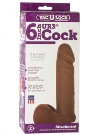 Насадка-мулат для трусиков Vac-U-Lock 6  ULTRASKYN Cock - 17,3 см. - Doc Johnson - купить с доставкой в Реутове