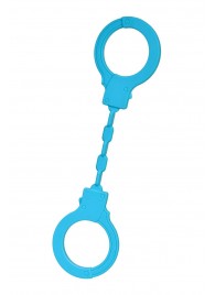 Голубые силиконовые наручники A-Toys без ключа - A-toys - купить с доставкой в Реутове