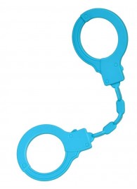 Голубые силиконовые наручники A-Toys без ключа - A-toys - купить с доставкой в Реутове
