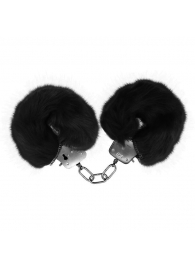 Черные меховые наручники Love с ключиками - Baile - купить с доставкой в Реутове