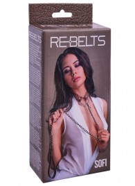 Коричневый поводок и чокер с кольцом Sofi - Rebelts - купить с доставкой в Реутове