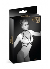 Черная упряжь на грудь Julia - Bijoux Pour Toi - купить с доставкой в Реутове