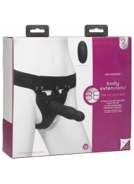 Черный полый вибрострапон Body Extensions BE Aroused - 17,78 см. - Doc Johnson - купить с доставкой в Реутове