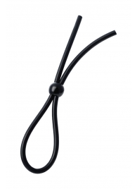 Черное лассо на пенис с одной бусиной - A-toys - в Реутове купить с доставкой