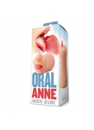 Телесный мастурбатор-ротик с язычком Oral Anne - Blush Novelties - в Реутове купить с доставкой
