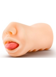 Телесный мастурбатор-ротик с язычком Oral Anne - Blush Novelties - в Реутове купить с доставкой