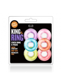 Набор из 6 эрекционных колец King of the Ring - Blush Novelties - в Реутове купить с доставкой