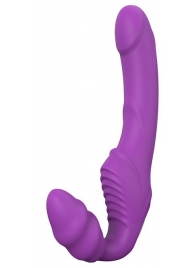 Фиолетовый безремневой вибрострапон DOUBLE DIPPER - Dream Toys - купить с доставкой в Реутове