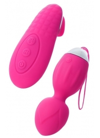 Розовые виброшарики TELLA с пультом-стимулятором - ToyFa