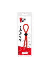 Красное эрекционное лассо с одной бусинкой-утяжкой STRETCHY THICK LASSO - Dream Toys - в Реутове купить с доставкой