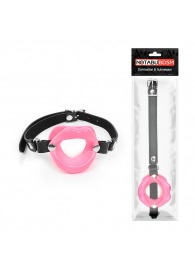 Розовый кляп-губки на черном ремешке - Notabu - купить с доставкой в Реутове