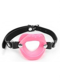 Розовый кляп-губки на черном ремешке - Notabu - купить с доставкой в Реутове