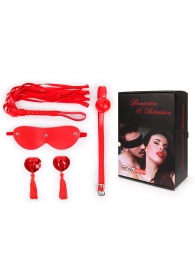 Пикантный набор БДСМ из 4 предметов в красном цвете - Notabu - купить с доставкой в Реутове
