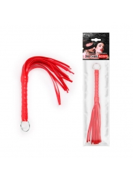 Красная плеть с рукоятью в оплетке - 28 см. - Notabu - купить с доставкой в Реутове