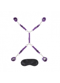 Фиолетовый набор фиксаций на кровати Classic Bedspreader - Lux Fetish - купить с доставкой в Реутове