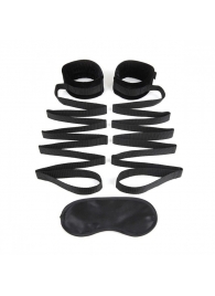 Чёрные манжеты для фиксации на кровати Bondage Bed Strap - Lux Fetish - купить с доставкой в Реутове