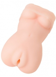Телесный мастурбатор в виде женской фигурки - Toyfa Basic - в Реутове купить с доставкой