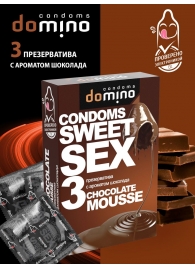 Презервативы для орального секса DOMINO Sweet Sex с ароматом шоколадного мусса - 3 шт. - Domino - купить с доставкой в Реутове