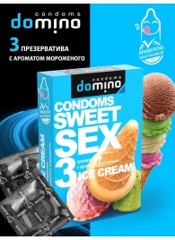 Презервативы для орального секса DOMINO Sweet Sex с ароматом мороженого - 3 шт. - Domino - купить с доставкой в Реутове