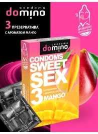 Презервативы для орального секса DOMINO Sweet Sex с ароматом манго - 3 шт. - Domino - купить с доставкой в Реутове
