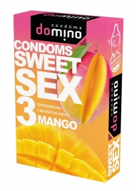 Презервативы для орального секса DOMINO Sweet Sex с ароматом манго - 3 шт. - Domino - купить с доставкой в Реутове