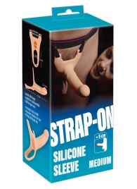 Силиконовый полый страпон на ремнях Silicone Strap-on - 16 см. - Orion - купить с доставкой в Реутове