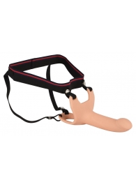 Силиконовый полый страпон на ремнях Silicone Strap-on - 16 см. - Orion - купить с доставкой в Реутове