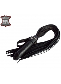Черная плеть  Ковбой  с ручкой-фаллосом - 55 см. - Sitabella - купить с доставкой в Реутове