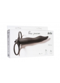 Черная вибронасадка для двойного проникновения Flirtini - 15,9 см. - Lola Games - купить с доставкой в Реутове