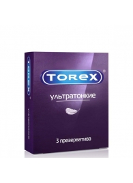 Презервативы Torex  Ультратонкие  - 3 шт. - Torex - купить с доставкой в Реутове
