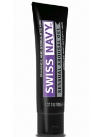 Возбуждающий гель-лубрикант на водной основе Sensual Arousal Lubricant - 10 мл. - Swiss navy - купить с доставкой в Реутове
