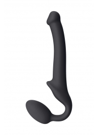 Черный безремневой страпон Silicone Bendable Strap-On S - Strap-on-me - купить с доставкой в Реутове