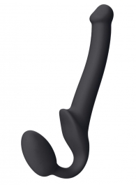 Черный безремневой страпон Silicone Bendable Strap-On S - Strap-on-me - купить с доставкой в Реутове