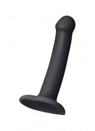 Черный фаллос на присоске Silicone Bendable Dildo S - 17 см. - Strap-on-me - купить с доставкой в Реутове