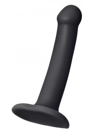 Черный фаллос на присоске Silicone Bendable Dildo S - 17 см. - Strap-on-me - купить с доставкой в Реутове