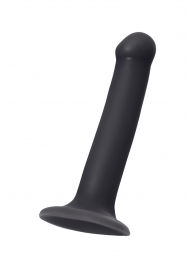 Черный фаллос на присоске Silicone Bendable Dildo M - 18 см. - Strap-on-me - купить с доставкой в Реутове