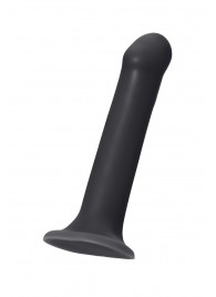 Черный фаллос на присоске Silicone Bendable Dildo L - 19 см. - Strap-on-me - купить с доставкой в Реутове
