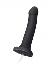 Черный фаллос с имитацией эякуляции Silicon Cum Dildo L - 19,6 см. - Strap-on-me - купить с доставкой в Реутове