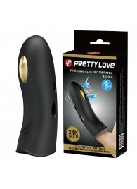 Черная вибронасадка на палец с электростимуляцией Marico - Baile - купить с доставкой в Реутове