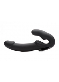 Черный безремневой страпон Urge Silicone Strap On с пультом ДУ - 24 см. - XR Brands - купить с доставкой в Реутове
