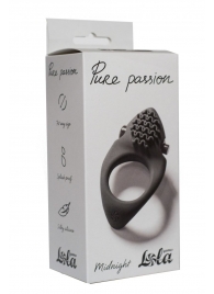 Черное эрекционное виброкольцо Pure Passion Midnight - Lola Games - в Реутове купить с доставкой