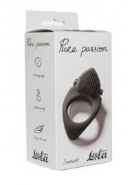 Черное эрекционное виброкольцо Pure Passion Sunset - Lola Games - в Реутове купить с доставкой